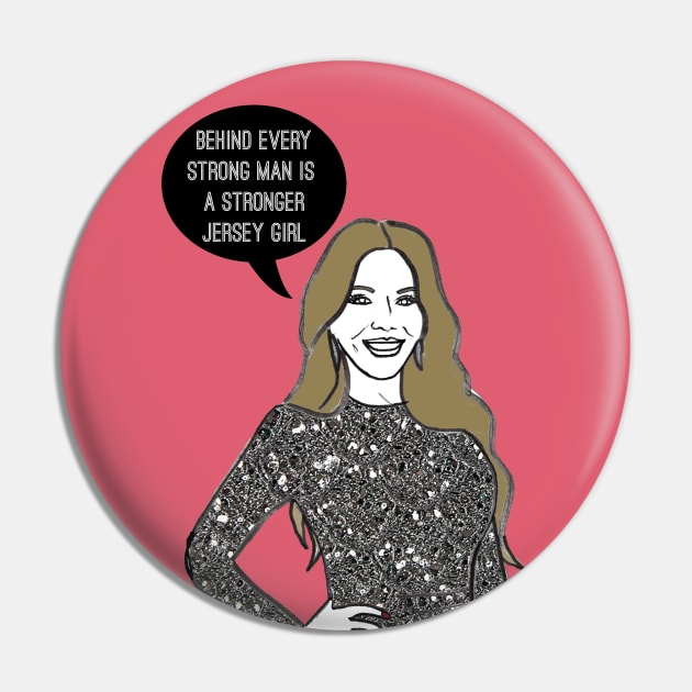 Jersey Girl Pin by Katsillustration