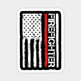 Thin Red Line - Fireman & Volunteer Firefighter Magnet