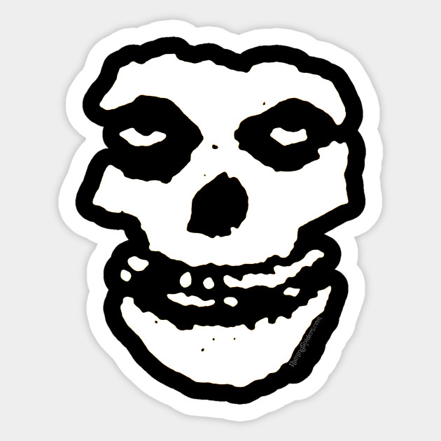 The Crimson Ghost Skull Misfits Sticker Teepublic