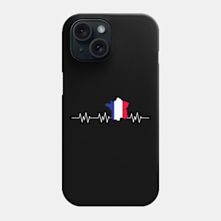 France Heartbeat Flag Pulse French Nationality Phone Case