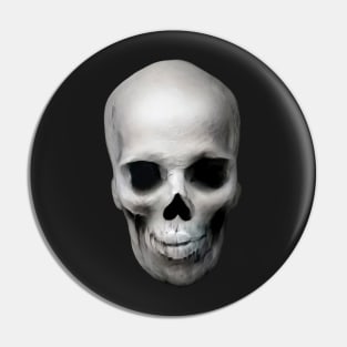 Skin merged Realistic Skull Pin