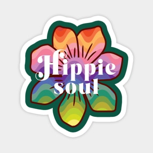 Hippie flower in bright rainbow colours Magnet