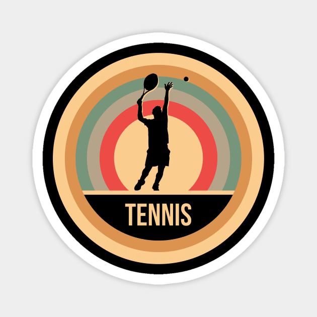 Retro Vintage Tennis Gift For Tennis Players Magnet by OceanRadar