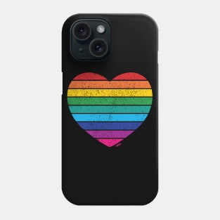 Retro Rainbow Heart Phone Case