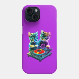 2 Musical Kitten DJs Phone Case