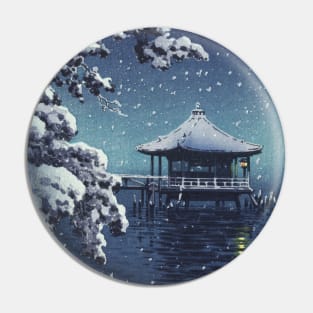 Snow at the Ukimido Katada by Tsuchiya Koitsu Pin