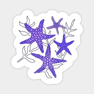 Sea stars - starfish fun in the ocean blue colours Magnet