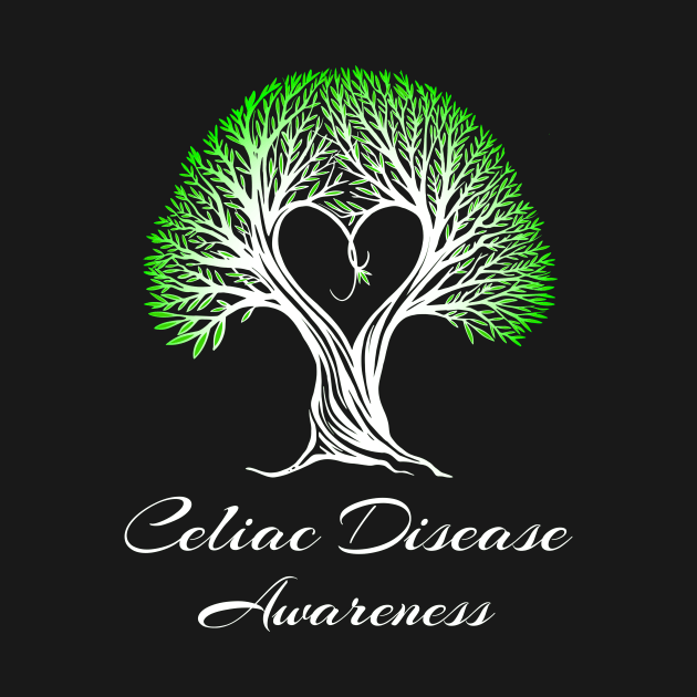 Celiac Disease Awareness Tree With Heart by MerchAndrey