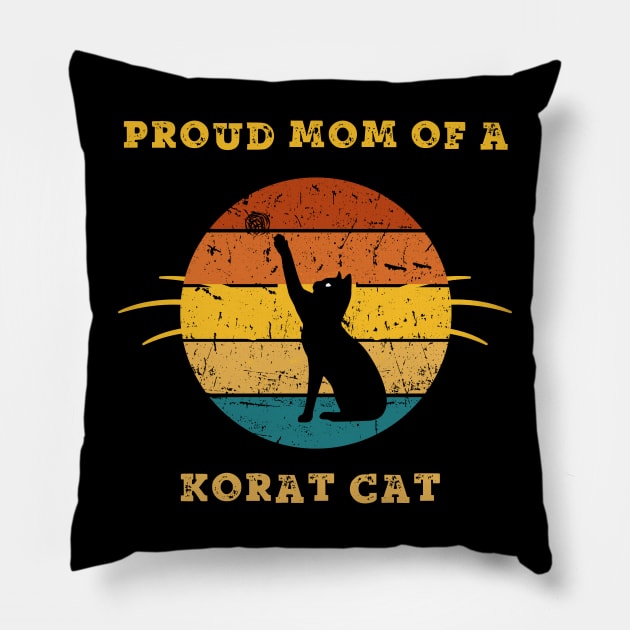 korat cat mom Pillow by vaporgraphic