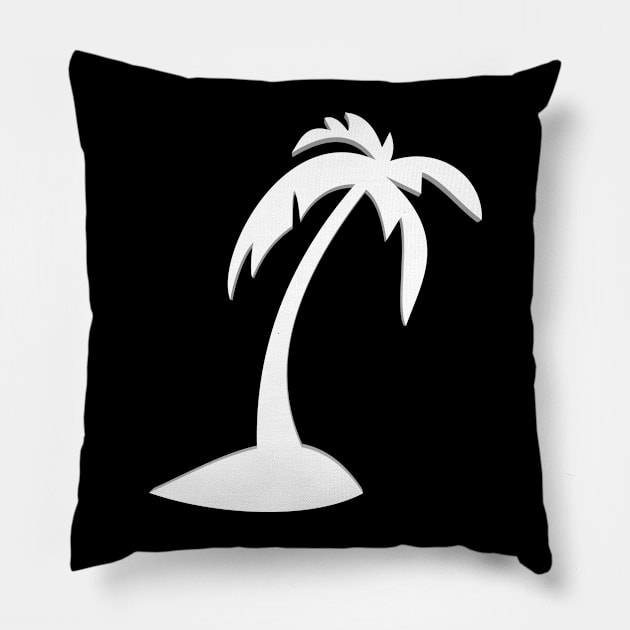 palm tree in white nature Pillow by FromBerlinGift