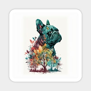 French Bulldog Contemplates Nature Magnet