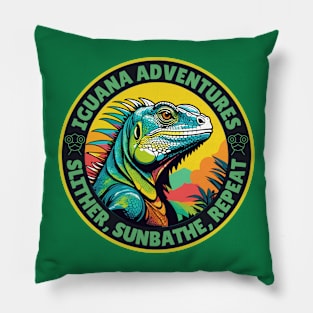 Iguana Adventures Pillow