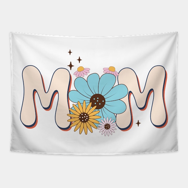 Mom Floral Minimalist Tapestry by skstring