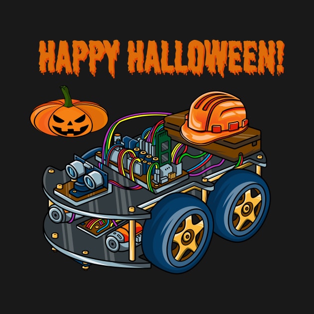 Robot Car #1 Halloween Edition by Merch By Engineer