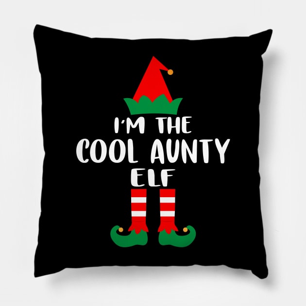 I'm The Cool Aunty Elf Family Matching Group Christmas Costume Outfit Pajama Funny Gift Pillow by norhan2000