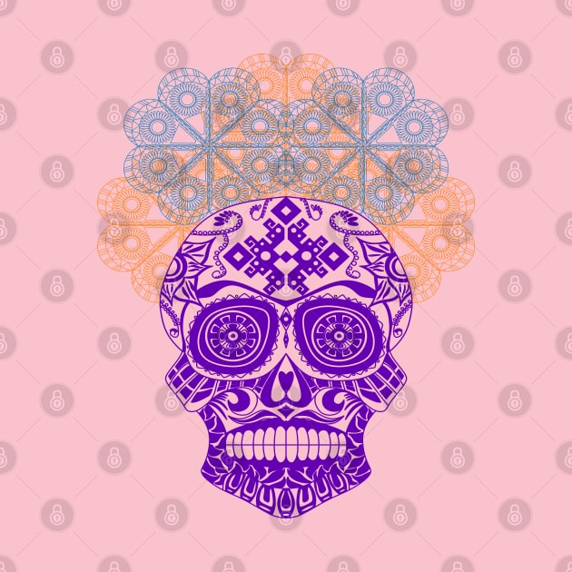 skull in rose candy ecopop by jorge_lebeau