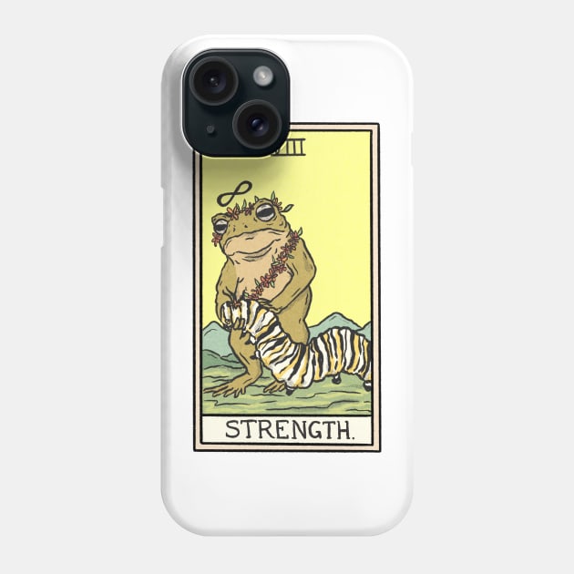 Strength Toad Tarot Card Phone Case by Jewelia