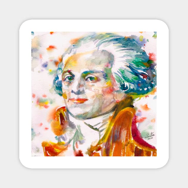 MAXIMILIEN ROBESPIERRE - watercolor portrait Magnet by lautir