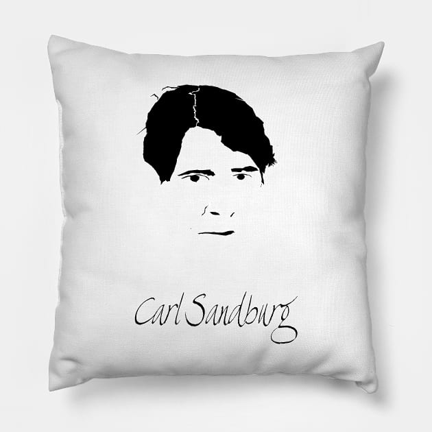 Carl Sandburg Pillow by PoetandChef