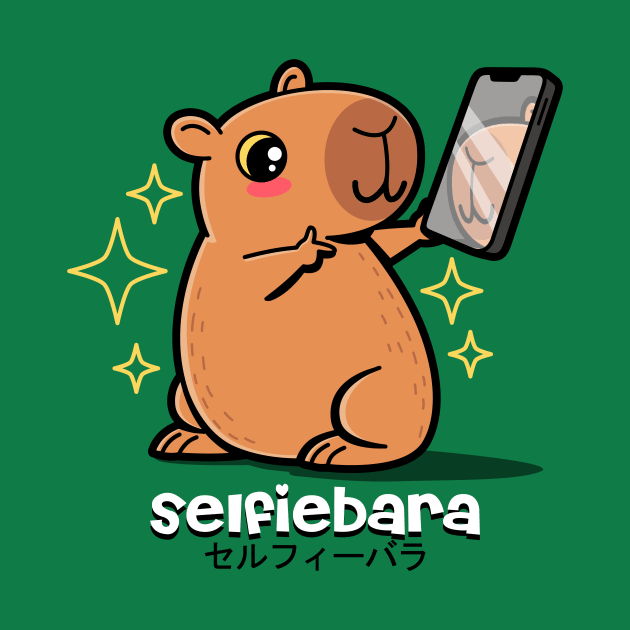 Funny Cute Kawaii Capybara Taking Selfie Funny Meme by Originals By Boggs