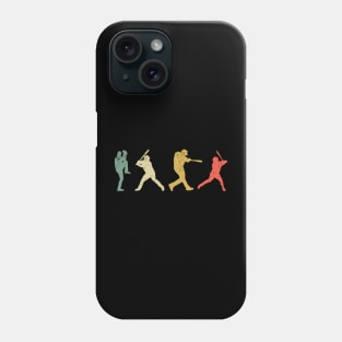 Baseball Catcher Pitcher Batter silhouette Phone Case