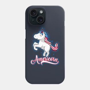 Americorn-Patriotic Proud American Unicorn Kids Gift Phone Case