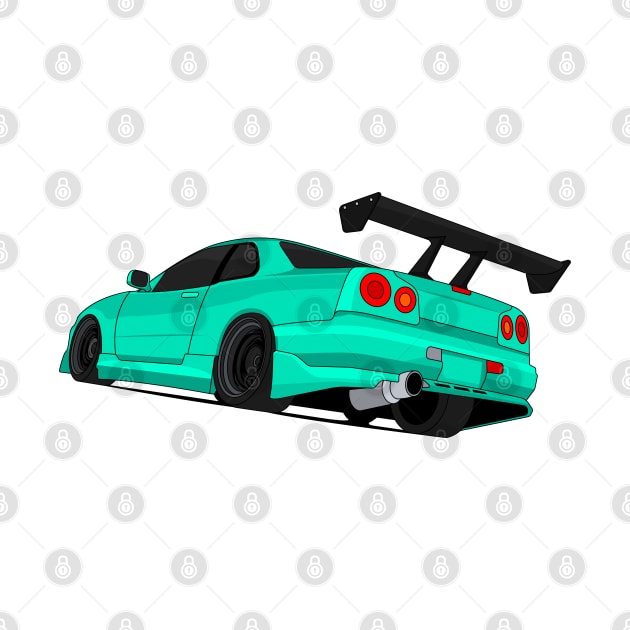 SKYLINE GTR R34 TURQUOISE by VENZ0LIC