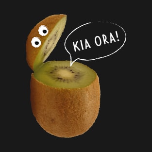 Kia Ora Kiwi New Zealand National Animal Bird Fruits T-Shirt