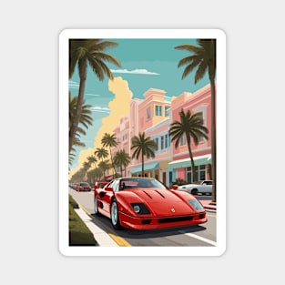 Italian F40 Classic Car Poster Magnet