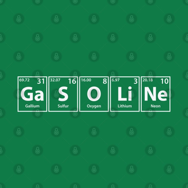 Gasoline (Ga-S-O-Li-Ne) Periodic Elements Spelling by cerebrands