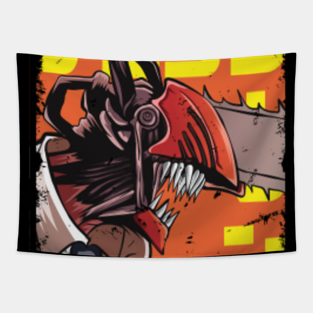 chainsaw man vintage Chainsaw Man Tapestry TeePublic