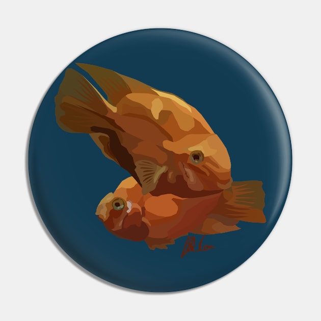 Exotic Goldfish Pin by BattleBirdProductions