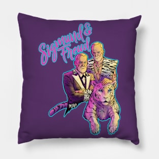 Sigmund & Freud (Curious Blue) Pillow