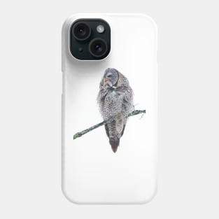 Just chillin - Great Grey Owl Phone Case