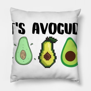 Let's Avocuddle (black logo) Pillow