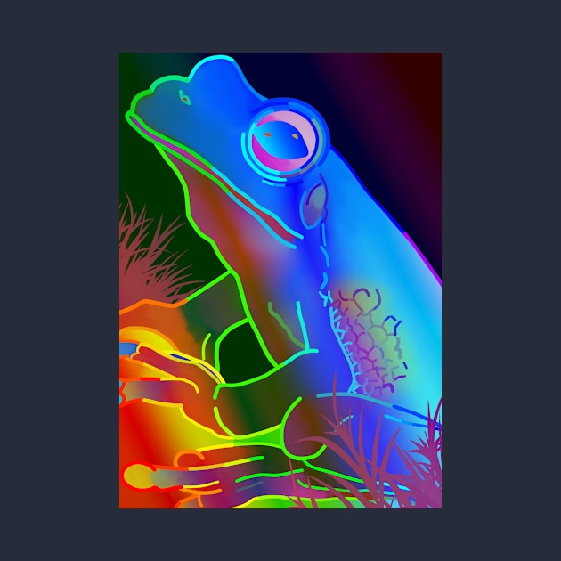 Rainbow Frog by GeekyIvyDesigns