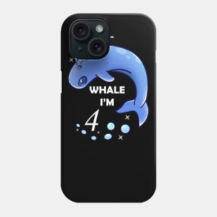 Whale I'm 4 Years Old Birthday Phone Case