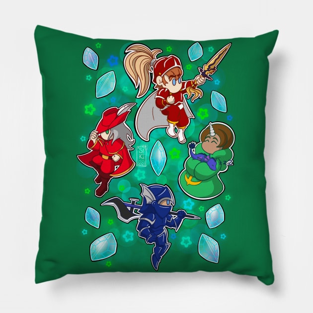 Four warriors of Light Pillow by Sara Knite