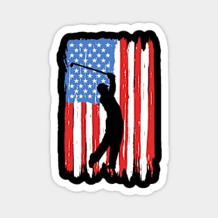 American Flag Golf Graphic Magnet