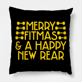 Merry Fitmas and A Happy New Rear Pillow