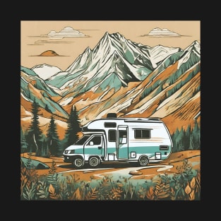 Vintage Camper van Into The Wild T-Shirt