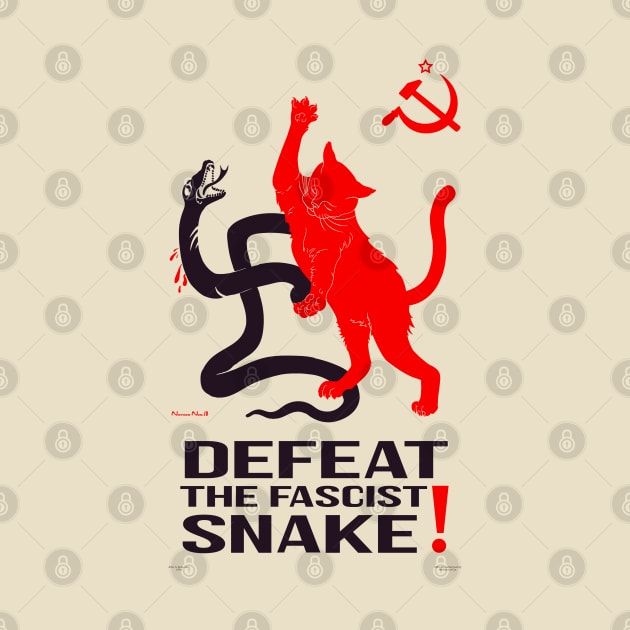 Soviet Cat - Defeat the Fascist Snake by nathannunart