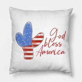 Gog Bless America 4 July Pillow