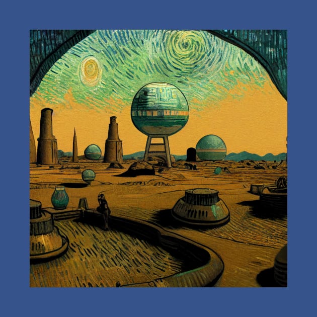 Starry Night in Mos Eisley Tatooine by Grassroots Green