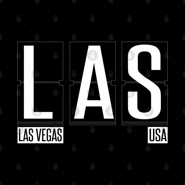 LAS - Las Vegas Airport Code Souvenir or Gift Shirt by HopeandHobby