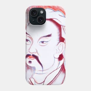 Sun Tzu Portrait | Sun Tzu Artwork | Line Art 3 Phone Case