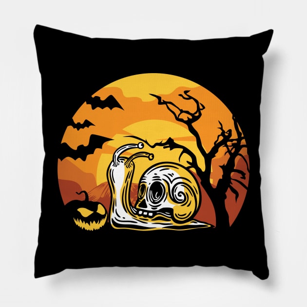 Snail Skull Pillow by AngelBeez29