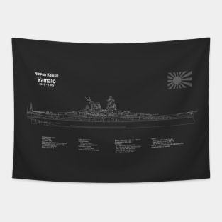 Yamato Battleship of the Imperial Japanese Navy - PDpng Tapestry