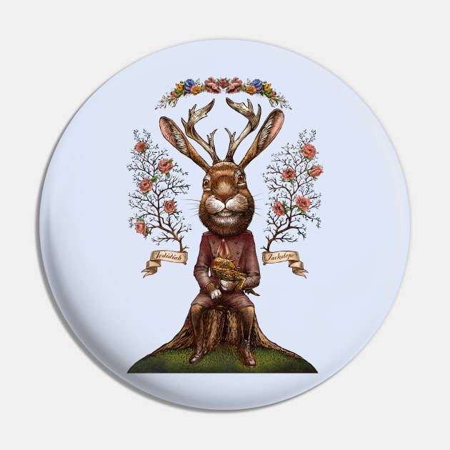 Jedidiah Jackalope Pin by ChetArt