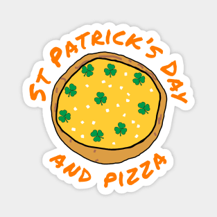 St Patricks Day and Shamrock Pizza Magnet